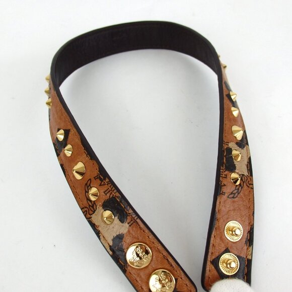 Authentic MCM MYZ2AXV30001 Studs bracelet PVC/leather [Used] - Picture 6 of 9